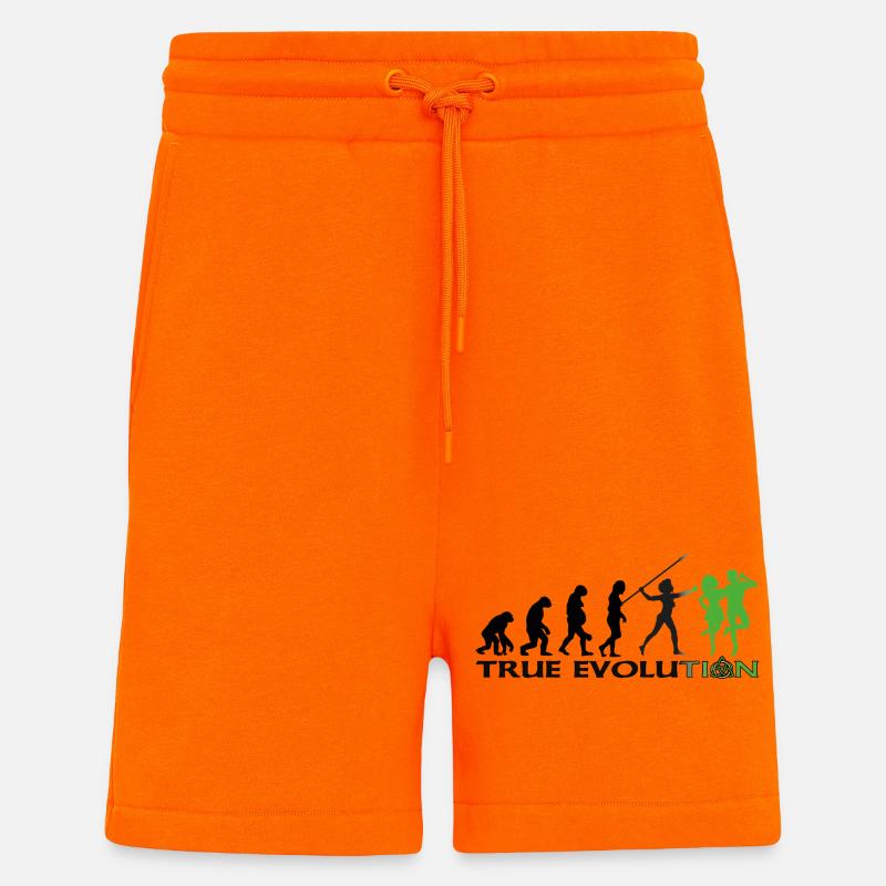 Evolution towards traditional Irish dance - Shorts - made by SPREAD - SUNSET ORANGE