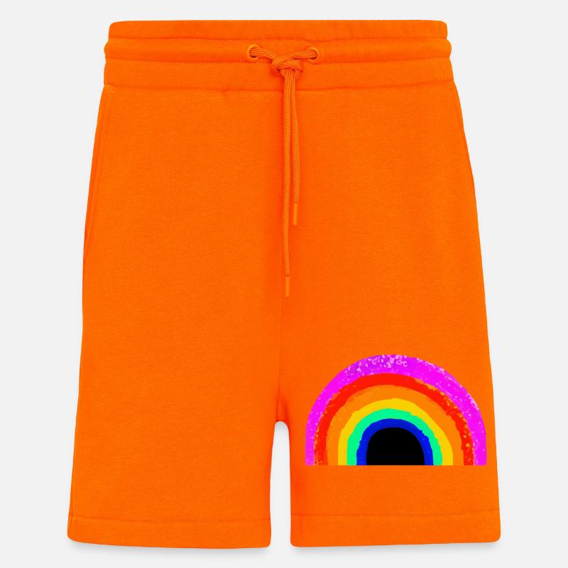 Arche arc-en-ciel éclatante - Short bio décontracté fabriqué en UE - SUNSET ORANGE