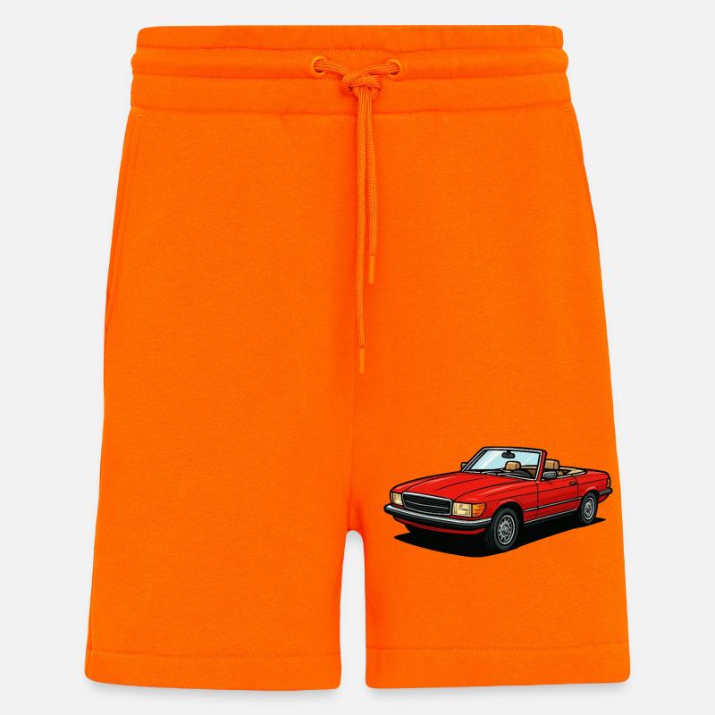 Rotes Cabrio Offenes Dach - Shorts - made by SPREAD - SUNSET ORANGE
