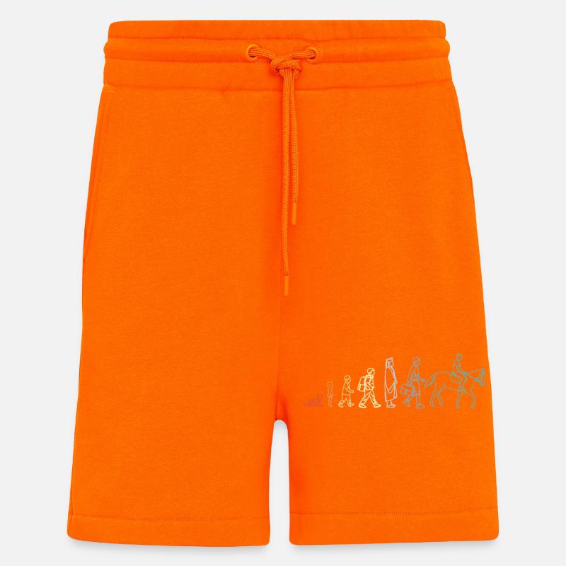 Évolution équestre - Short bio décontracté fabriqué en UE - SUNSET ORANGE