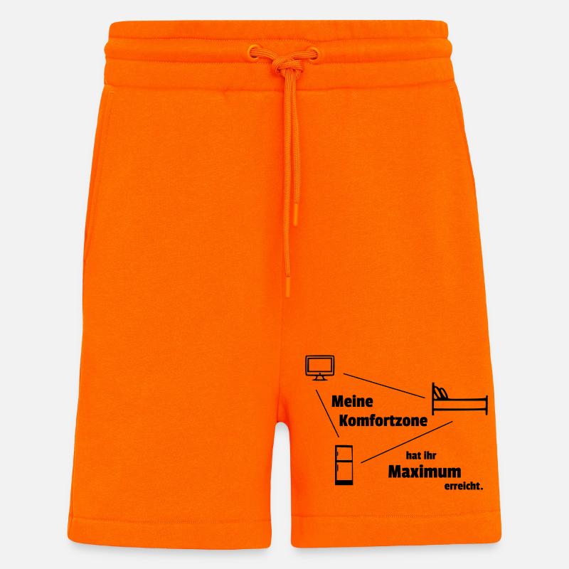 Zone de confort - Short bio décontracté fabriqué en UE - SUNSET ORANGE