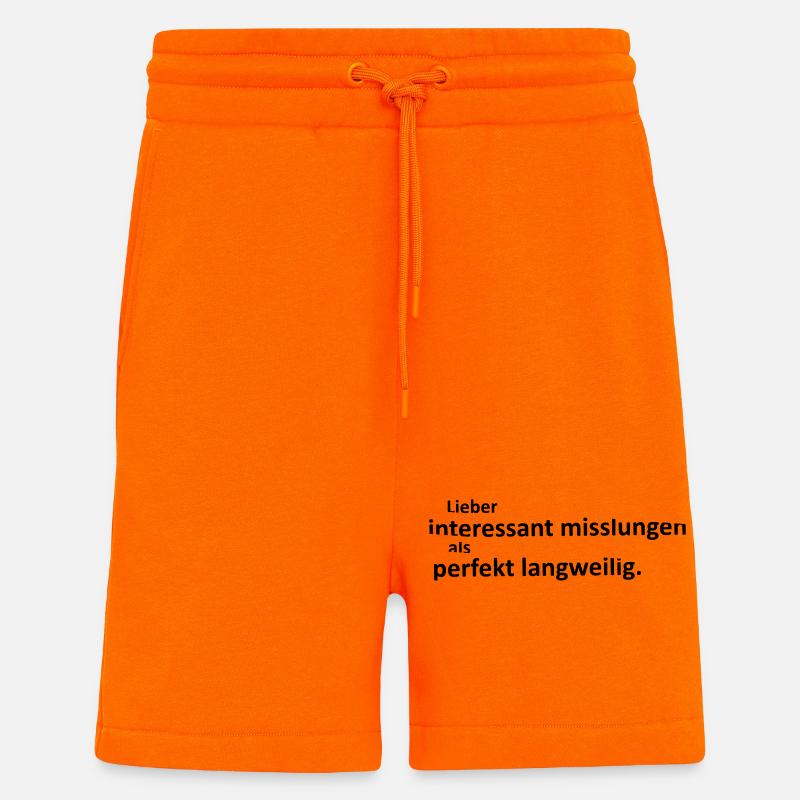 Échec intéressant - Short bio décontracté fabriqué en UE - SUNSET ORANGE