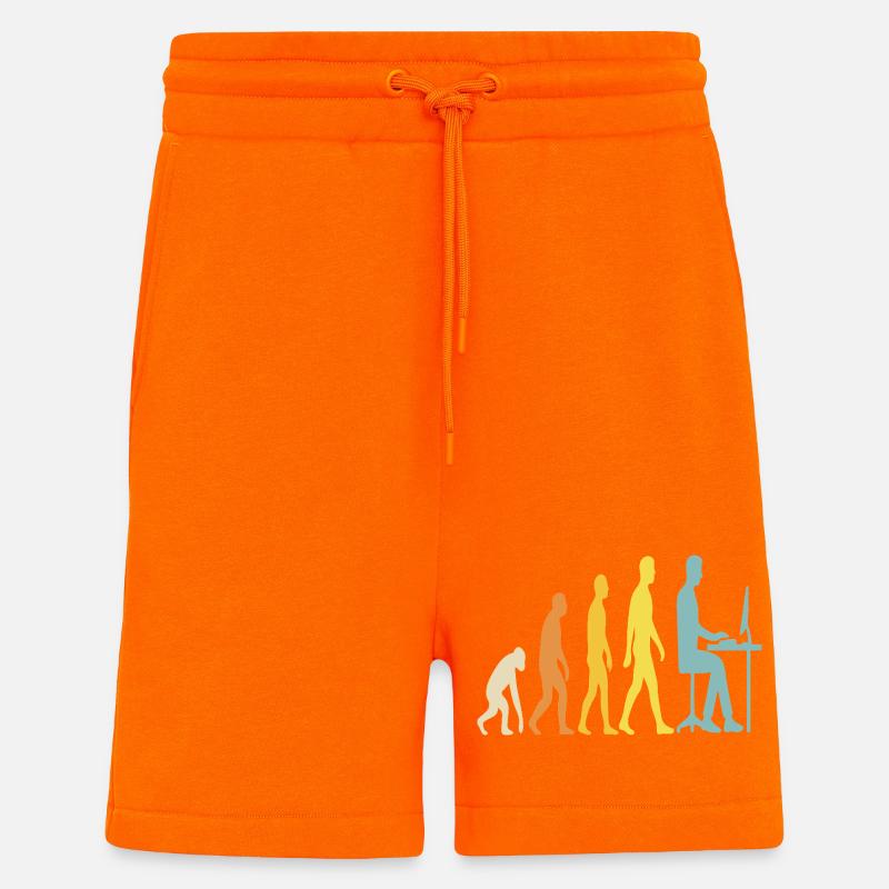 Tech Evolution at the Desk - Shorts - made by SPREAD - SUNSET ORANGE