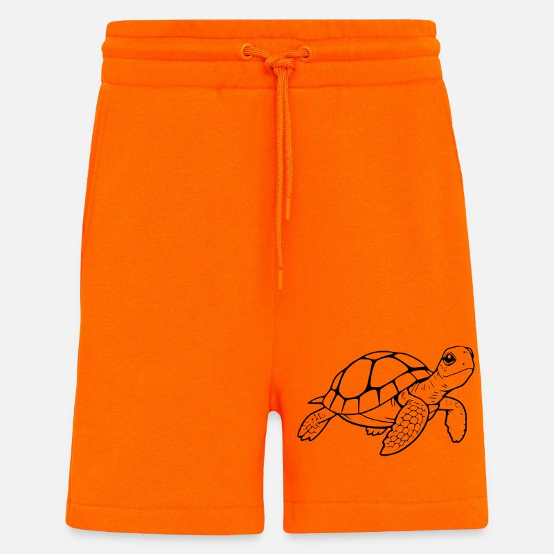 Schildkröte Schildkröten Geschenk - Shorts - made by SPREAD - SUNSET ORANGE