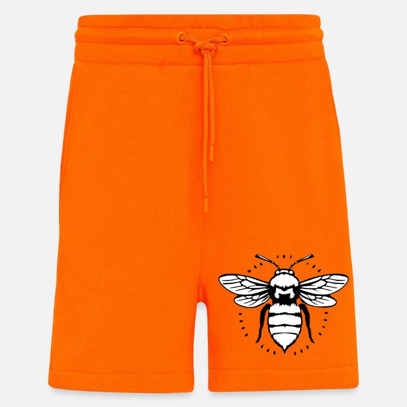 Biene Bienen Imker Geschenk - Shorts - made by SPREAD - SUNSET ORANGE