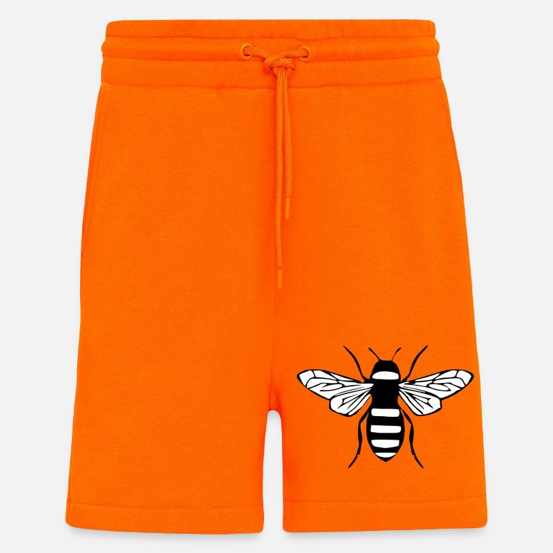 Biene Honigbiene Imker Geschenk - Shorts - made by SPREAD - SUNSET ORANGE