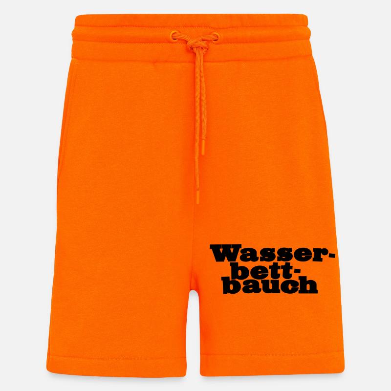 Ventre de lit d’eau - Short bio décontracté fabriqué en UE - SUNSET ORANGE
