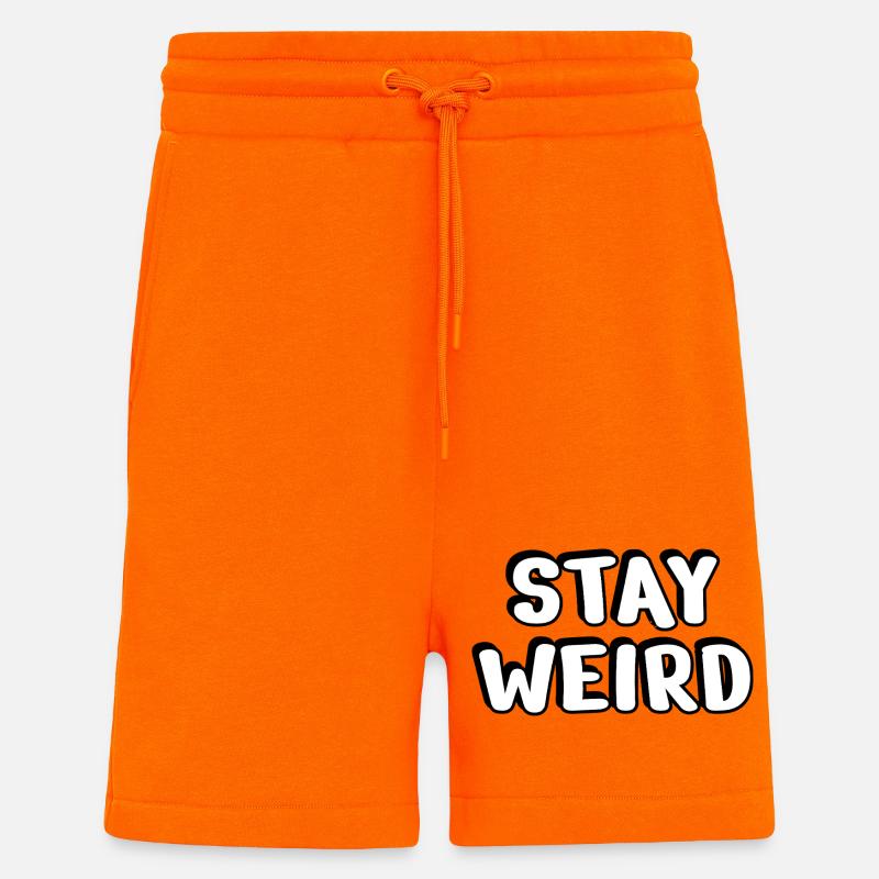 reste bizarre - Short bio décontracté fabriqué en UE - SUNSET ORANGE