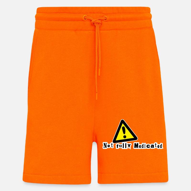 Pas complètement médicamenté - Short bio décontracté fabriqué en UE - SUNSET ORANGE