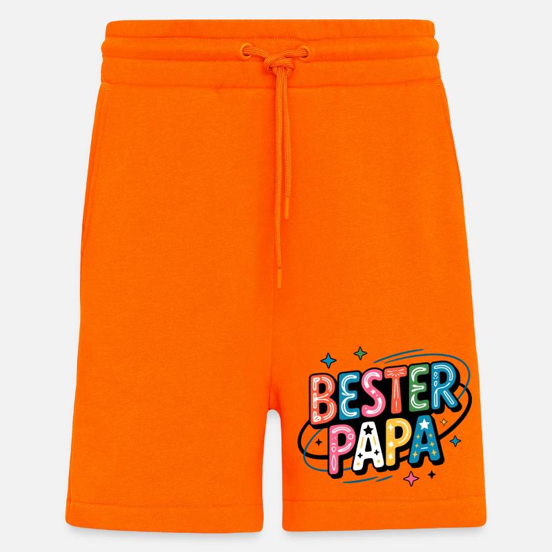 Bester Papa – Bunt und Verspielt - Shorts - made by SPREAD - SUNSET ORANGE