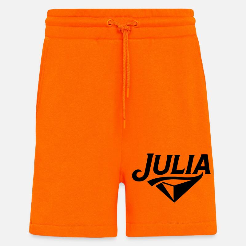 Julia - Conception du nom - Short bio décontracté fabriqué en UE - SUNSET ORANGE