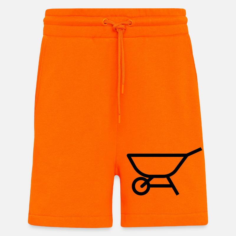 brouette - Short bio décontracté fabriqué en UE - SUNSET ORANGE