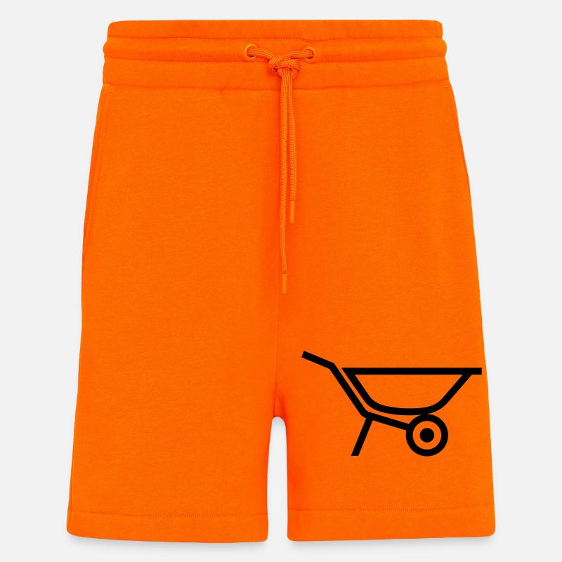 brouette - Short bio décontracté fabriqué en UE - SUNSET ORANGE