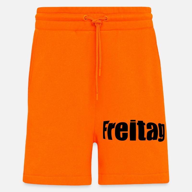 Vendredi - Short bio décontracté fabriqué en UE - SUNSET ORANGE