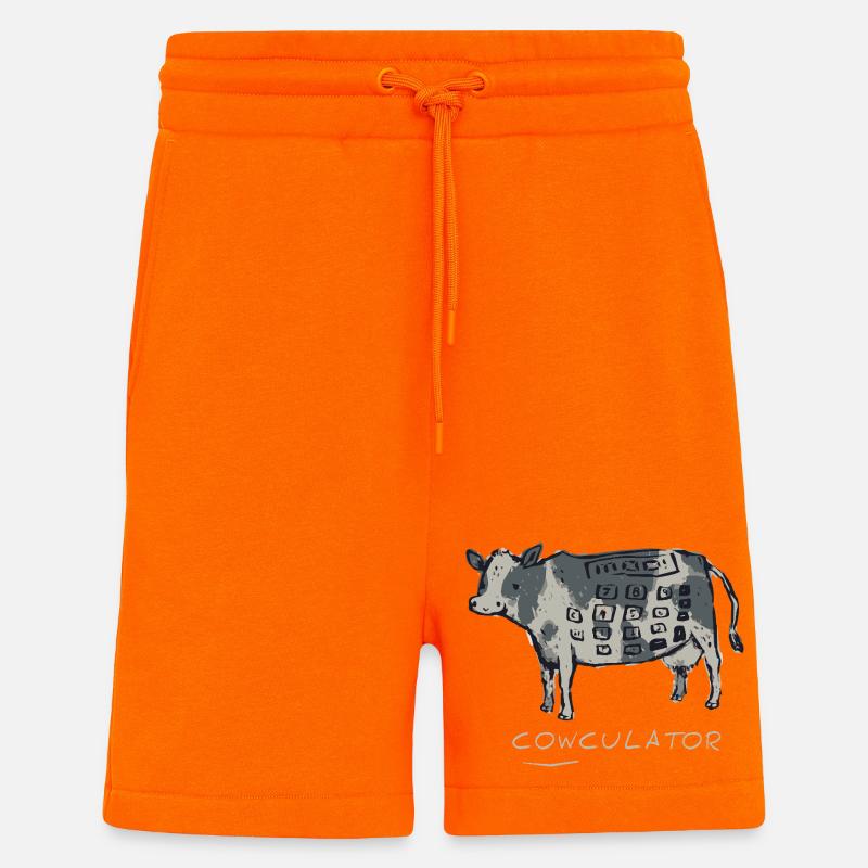 Math Nerd Étudiants Professeur d’Université Mathématiques - Short bio décontracté fabriqué en UE - SUNSET ORANGE