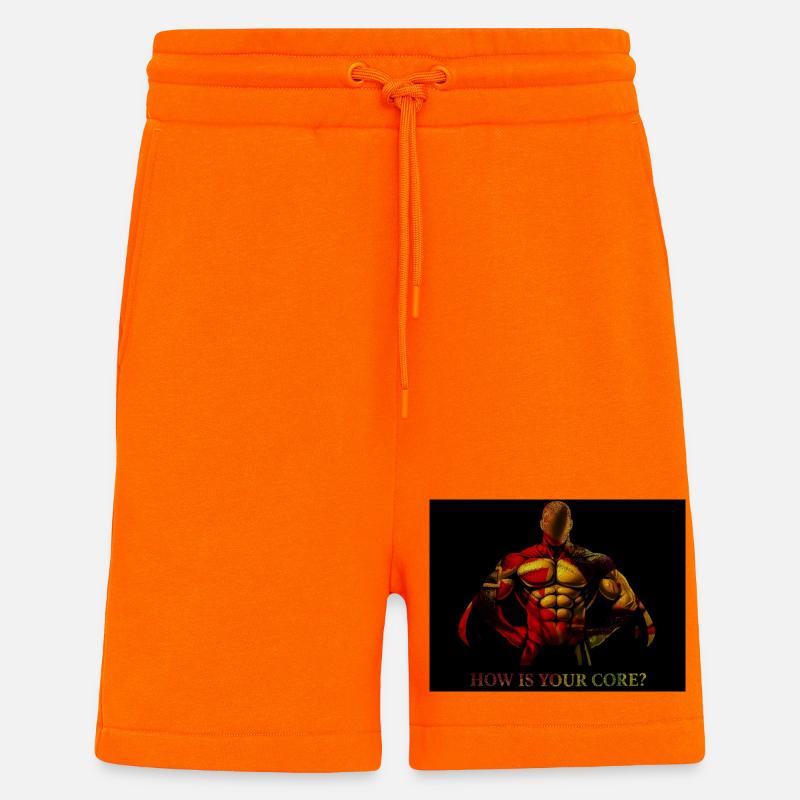 Question centrale : Explosion d’abdominaux audacieux - Short bio décontracté fabriqué en UE - SUNSET ORANGE