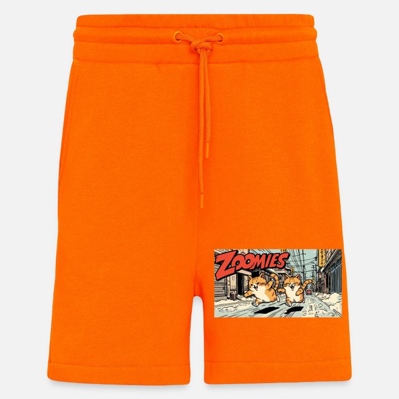 Anime Katzen Wettlauf - Shorts - made by SPREAD - SUNSET ORANGE