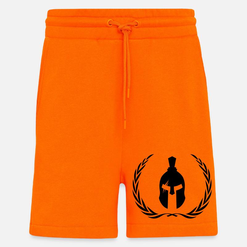 Casque Spartan Couronne de gladiateur - Short bio décontracté fabriqué en UE - SUNSET ORANGE