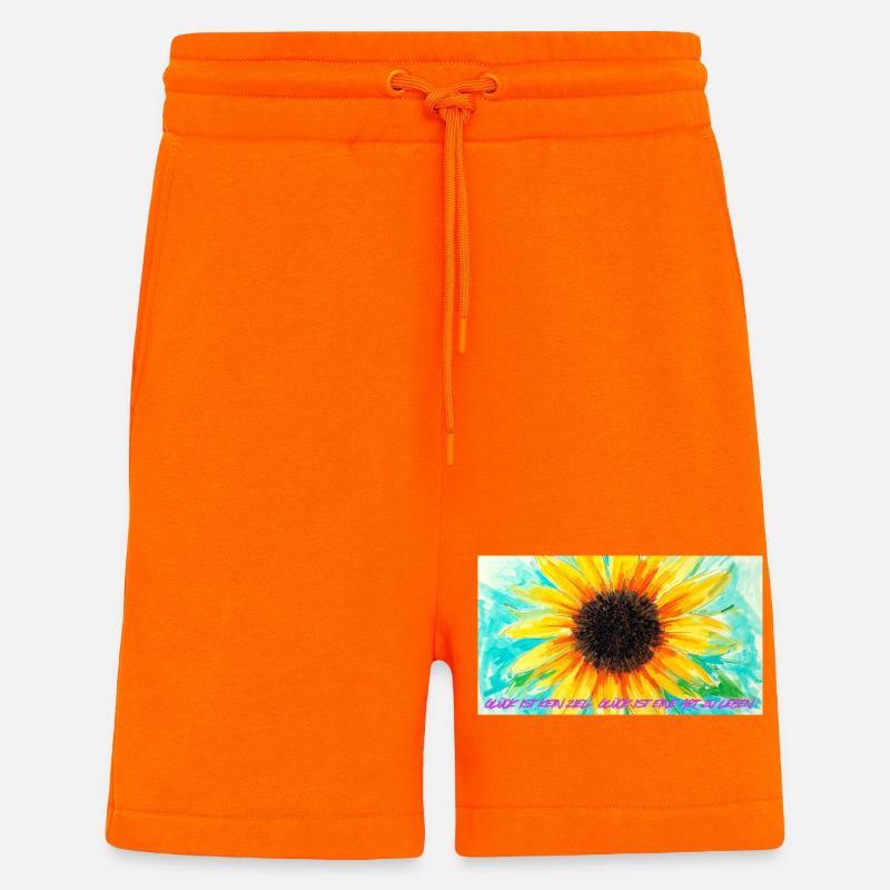 Sonnenblume Farbrausch Kunst - Shorts - made by SPREAD - SUNSET ORANGE
