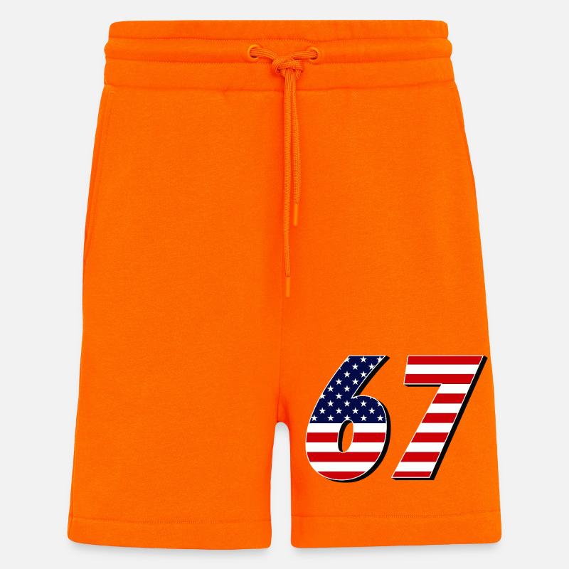 Siebenundsechzig, 67, 6, 7 - Shorts - made by SPREAD - SUNSET ORANGE