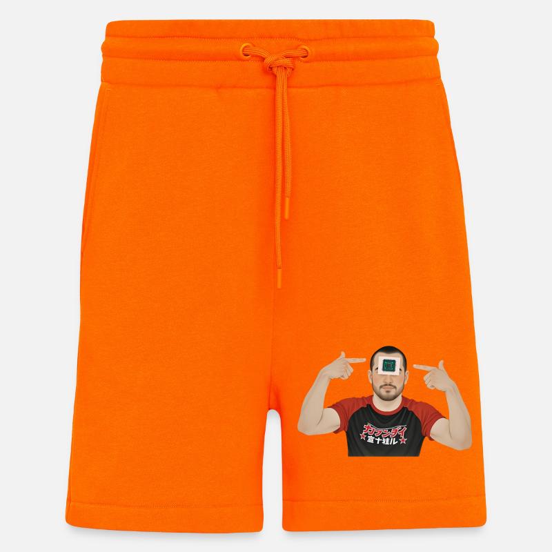 BRAIN PROCESSOR - geek & scifi - Short bio décontracté fabriqué en UE - SUNSET ORANGE