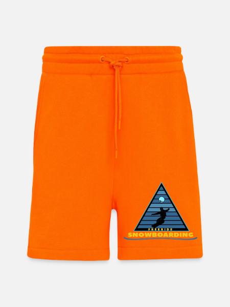 Snowboard freeride - Short bio décontracté fabriqué en UE - SUNSET ORANGE