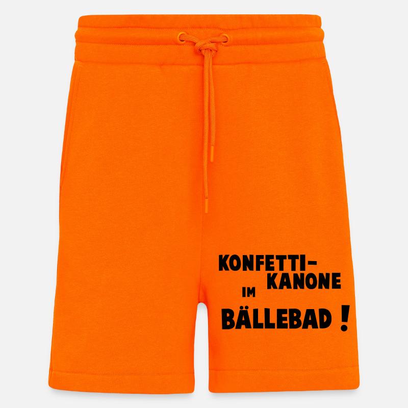 Confetti cannon in the Baellebad - Shorts - made by SPREAD - SUNSET ORANGE