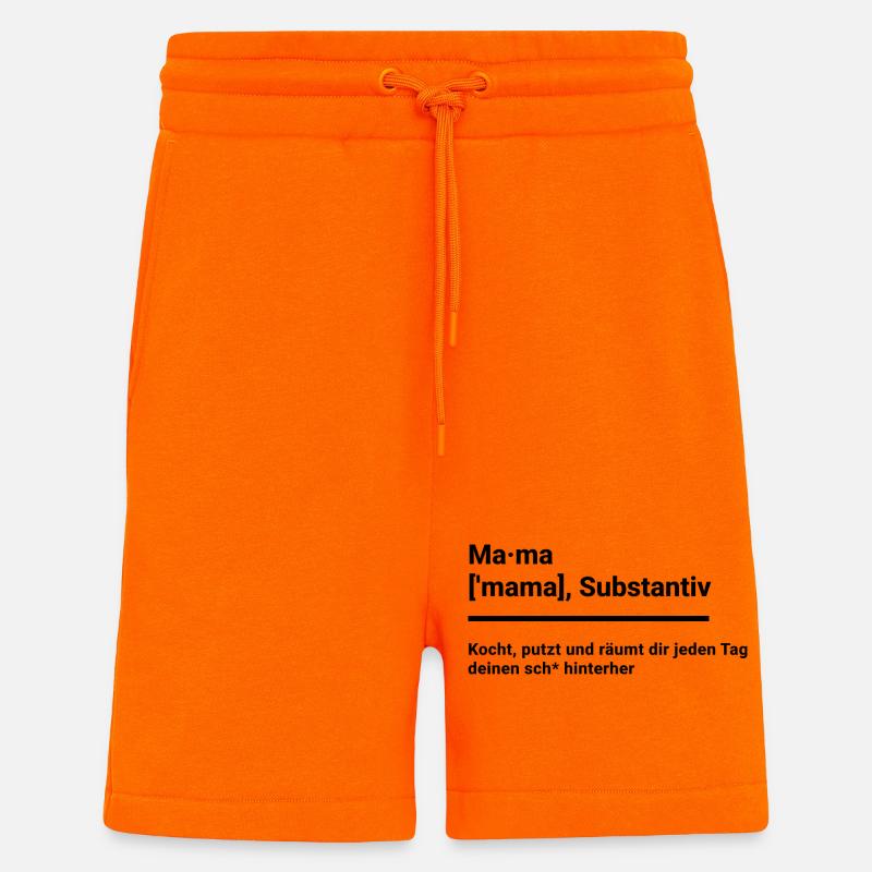Geschenk Elternzeit Mutter Mütter Mama schlicht  - Shorts - made by SPREAD - SUNSET ORANGE