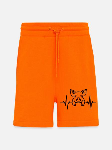 Pig Heartbeat – Sweet Piglet - Shorts - made by SPREAD - SUNSET ORANGE