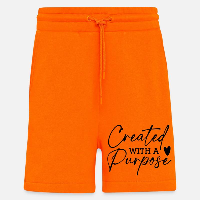 Createtd with a Purpose - Shorts - made by SPREAD - SUNSET ORANGE