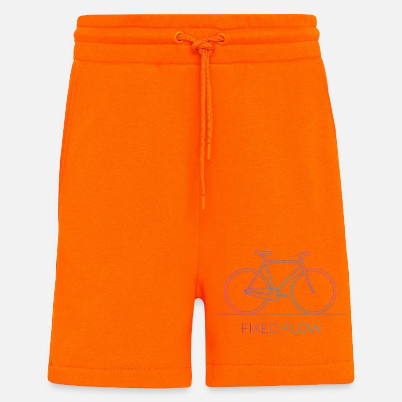 Fixed Flow Bicycle - Shorts - made by SPREAD - SUNSET ORANGE