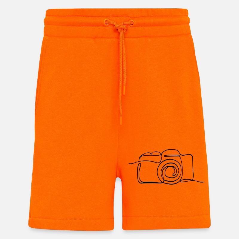 camera - Shorts - made by SPREAD - SUNSET ORANGE
