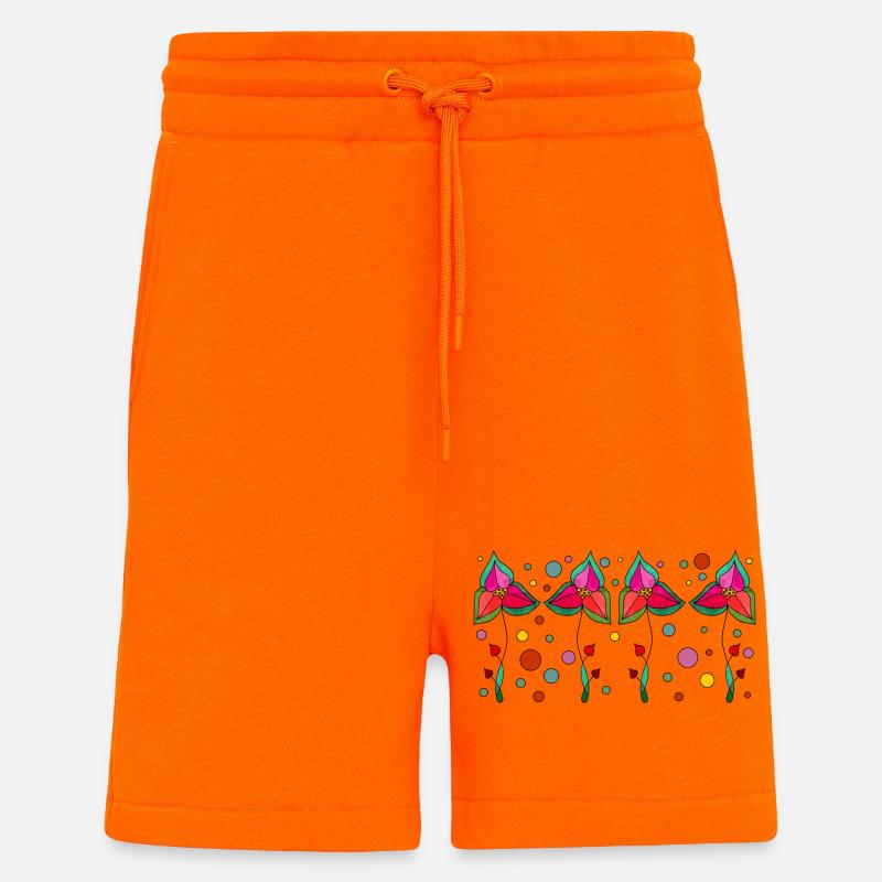 Fleur - Short bio décontracté fabriqué en UE - SUNSET ORANGE