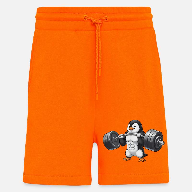 Entraînement Penguin Stark Haltérophile avec haltères - Short bio décontracté fabriqué en UE - SUNSET ORANGE