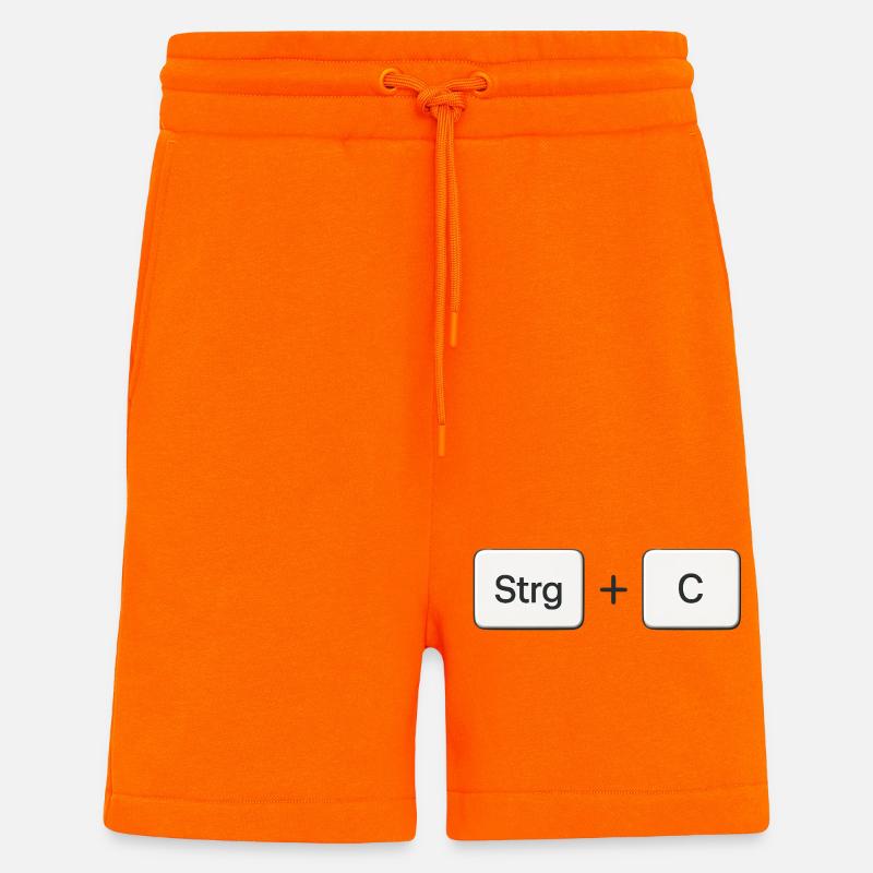 Combinaison de touches Copy Ctrl + C - Short bio décontracté fabriqué en UE - SUNSET ORANGE