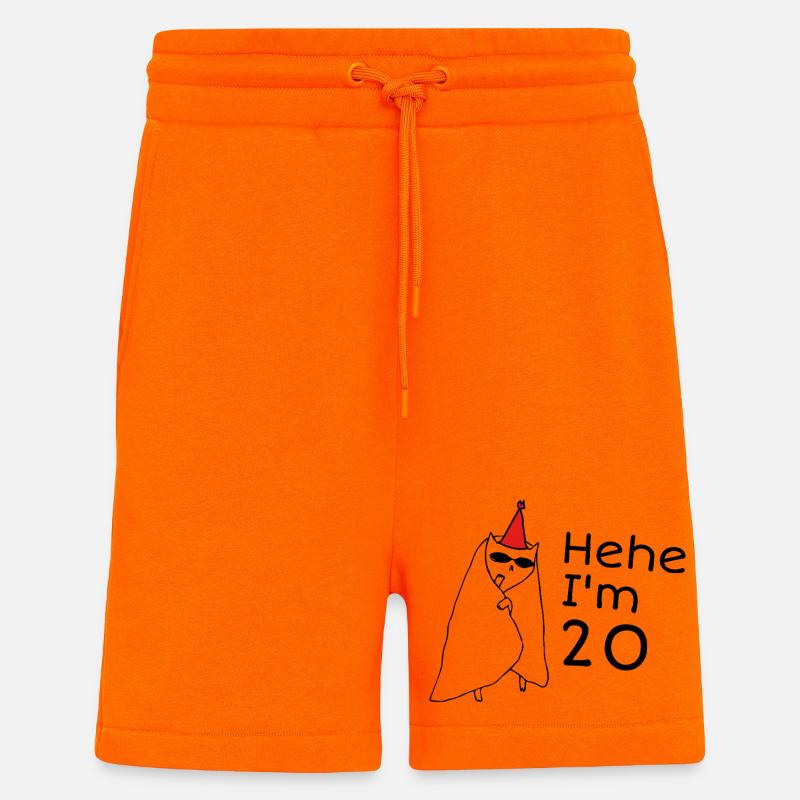 20 ans anniversaire - Cadeau 20e anniversaire - Short bio décontracté fabriqué en UE - SUNSET ORANGE