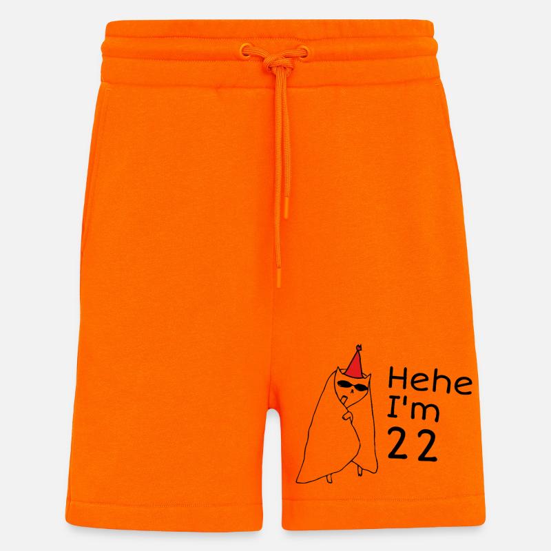 22-jähriges Jubiläum – 22-jähriges Jubiläumsgeschenk - Shorts - made by SPREAD - SUNSET ORANGE