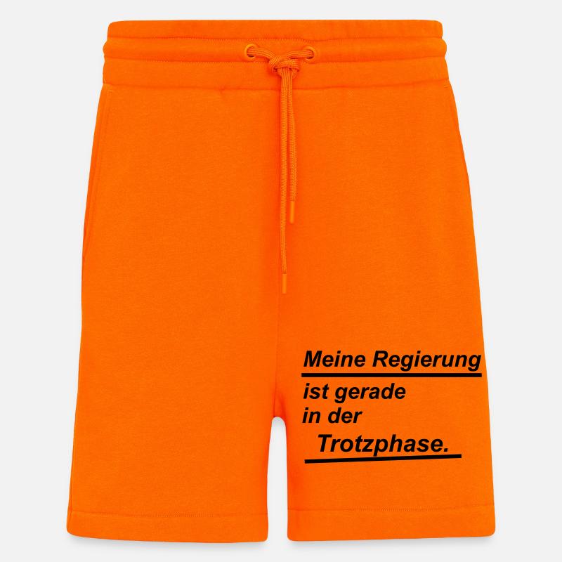 phase de défi - Short bio décontracté fabriqué en UE - SUNSET ORANGE