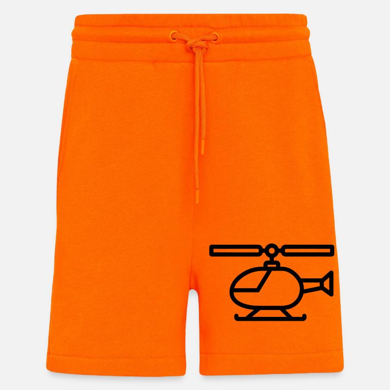 helicopter - Shorts - made by SPREAD - SUNSET ORANGE