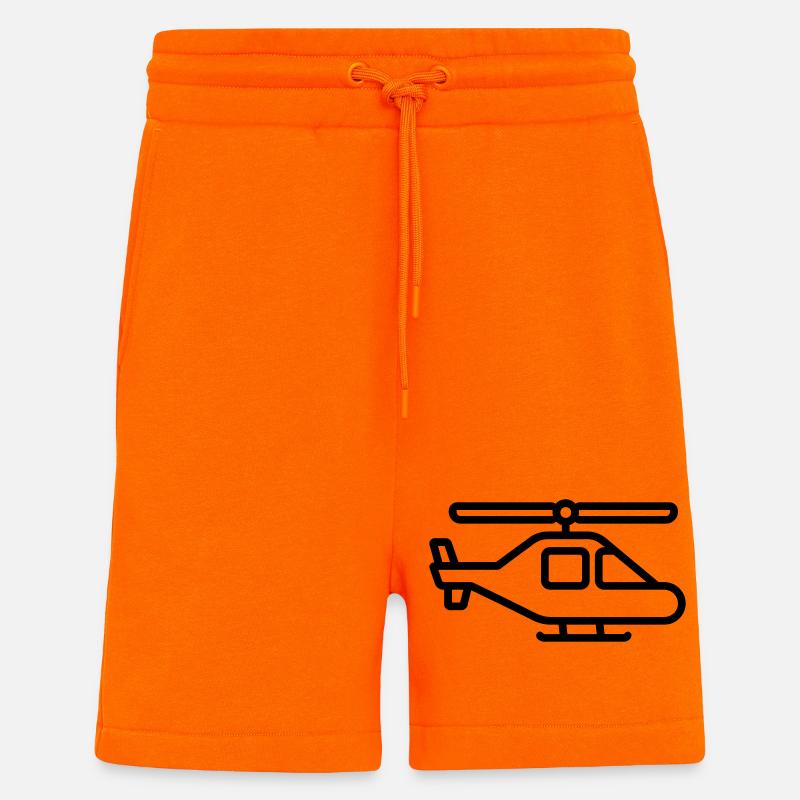 hélicoptère - Short bio décontracté fabriqué en UE - SUNSET ORANGE