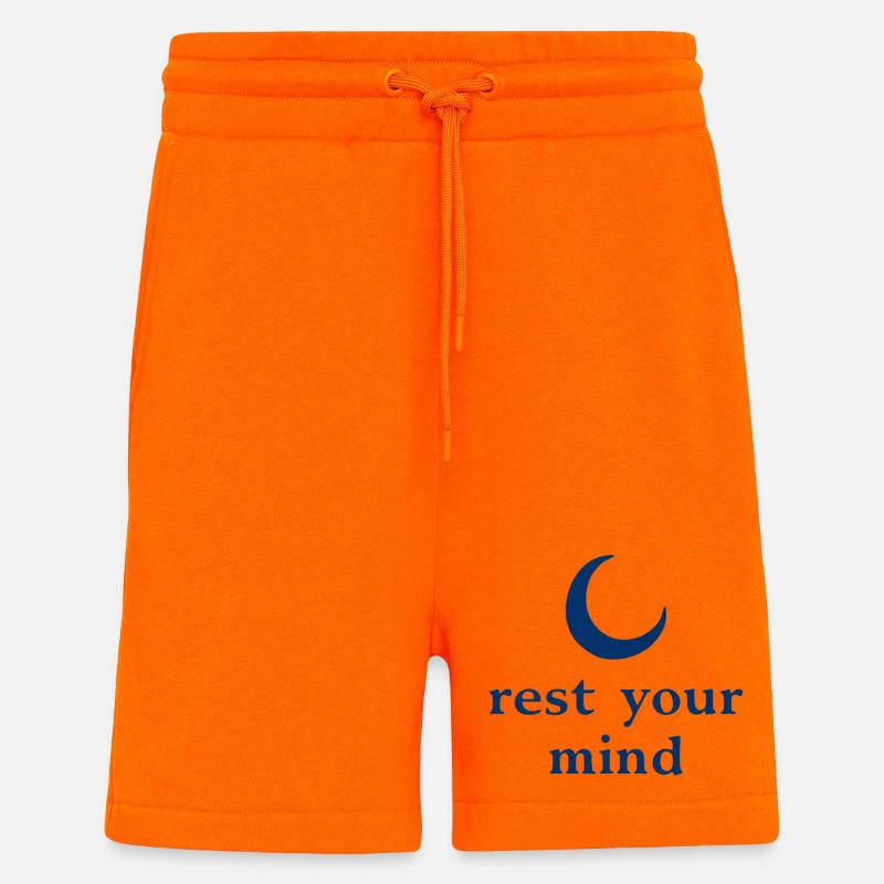 Rest Your Mind Mond Achtsamkeit Statement - Shorts - made by SPREAD - SUNSET ORANGE