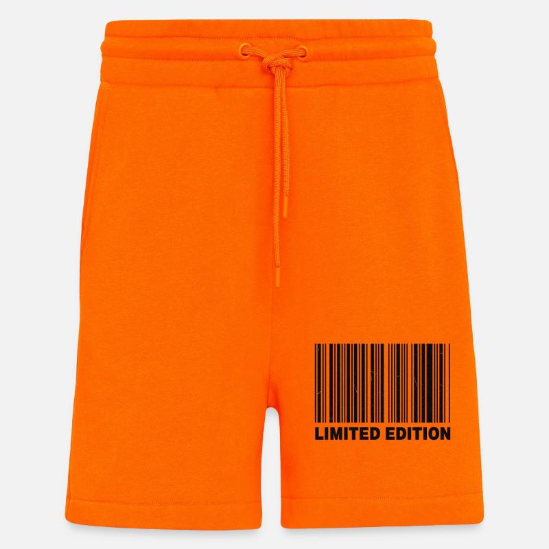 ÉDITION LIMITÉE - CODE-BARRES - Short bio décontracté fabriqué en UE - SUNSET ORANGE
