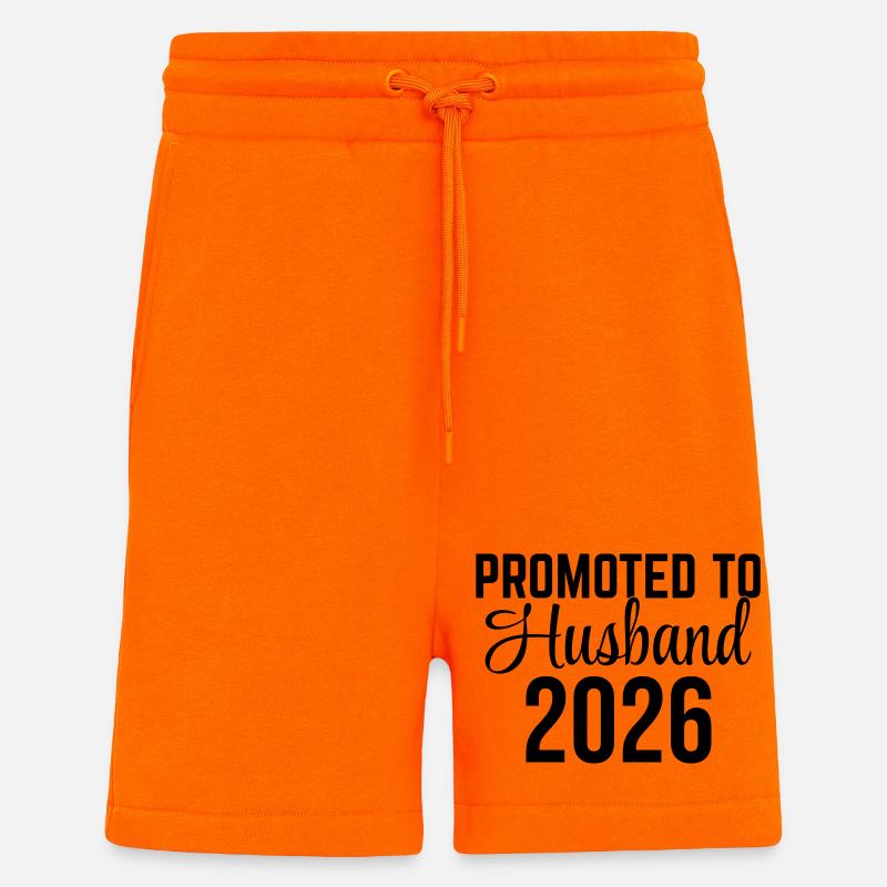 Promu mari 2026 – Ehemann Design - Short bio décontracté fabriqué en UE - SUNSET ORANGE