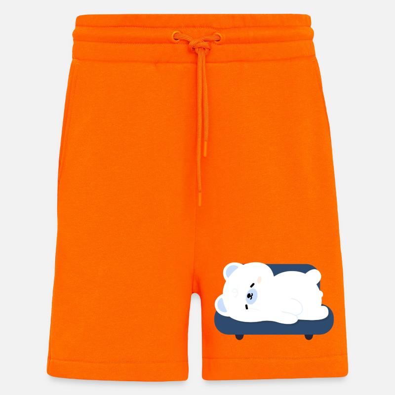 Müder Eisbär auf Sofa - Shorts - made by SPREAD - SUNSET ORANGE