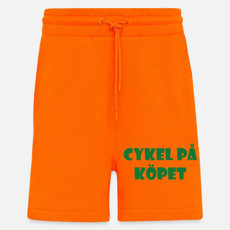 Bicycle in the Bargain – Textdesign - Shorts - made by SPREAD - SUNSET ORANGE