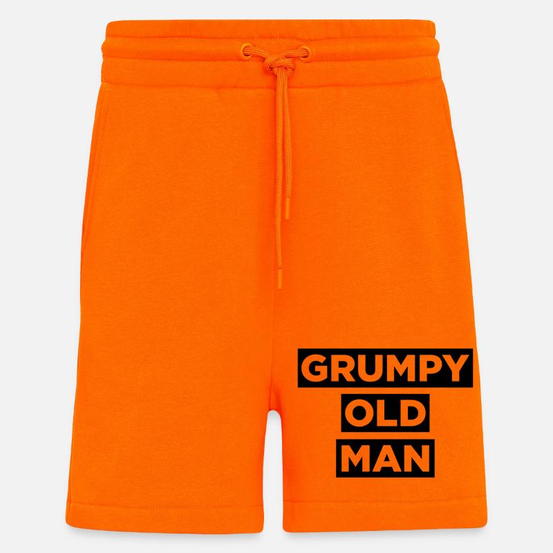 GRUMPY OLD MAN - Short bio décontracté fabriqué en UE - SUNSET ORANGE