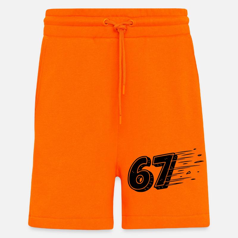 67 Meme Speedlines – Schnelle Comiczahl - Shorts - made by SPREAD - SUNSET ORANGE