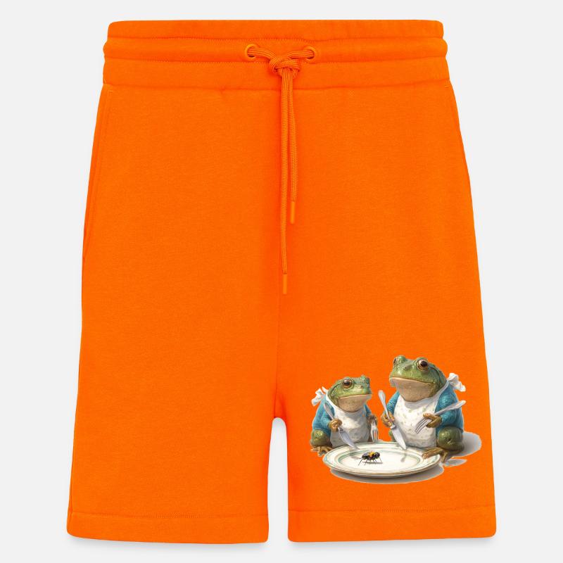 Frog Dinner: Fly on a Plate - Shorts - made by SPREAD - SUNSET ORANGE