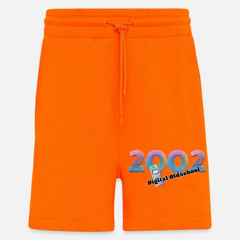 2002 – Style numérique mobile - Short bio décontracté fabriqué en UE - SUNSET ORANGE