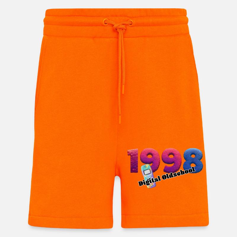 1998 – Style de transition numérique - Short bio décontracté fabriqué en UE - SUNSET ORANGE